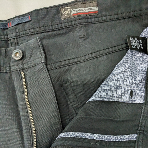 Weatherproof: Men's Black Straight Leg Canvas pants  100% cotton Size 40x30 - Picture 6 of 10